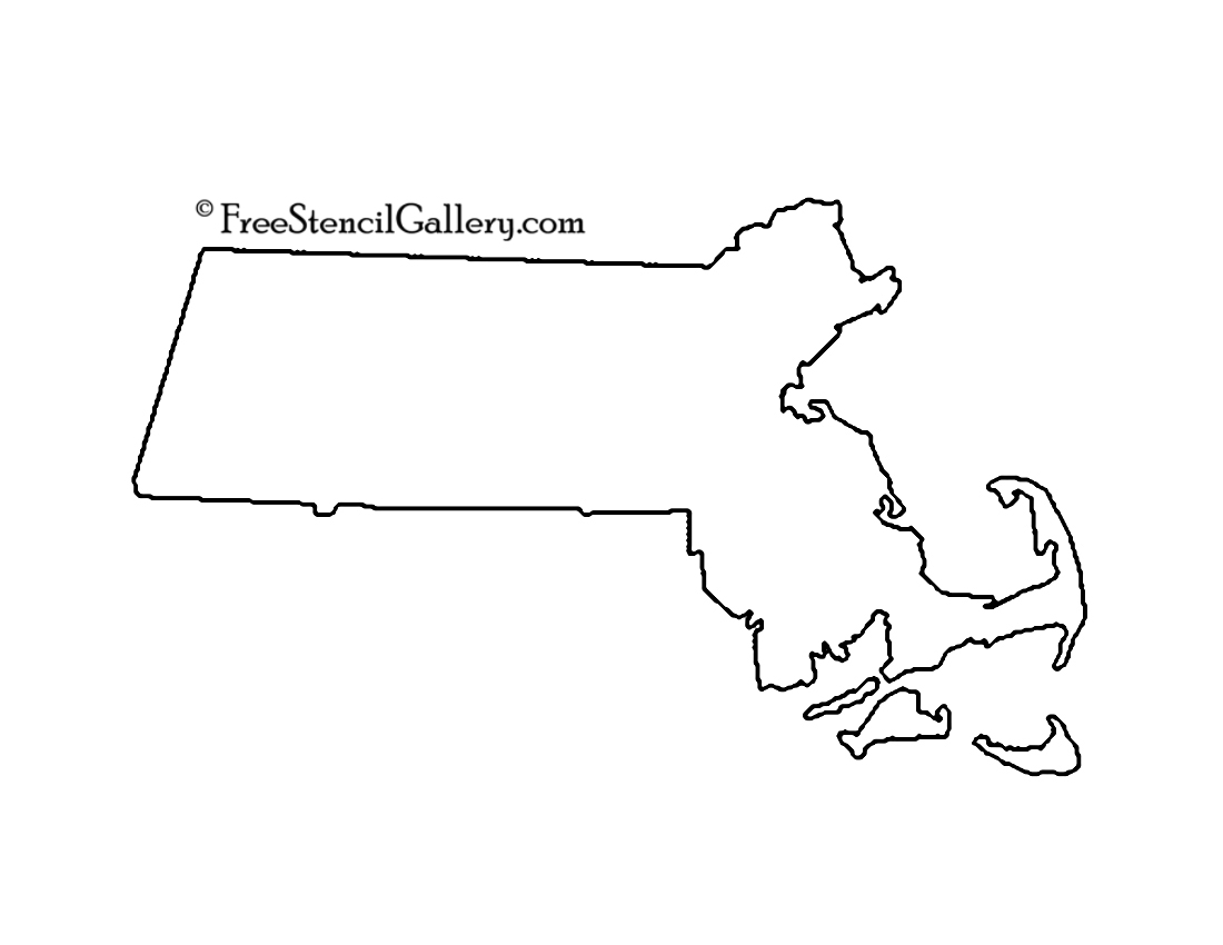 Massachusetts Stencil