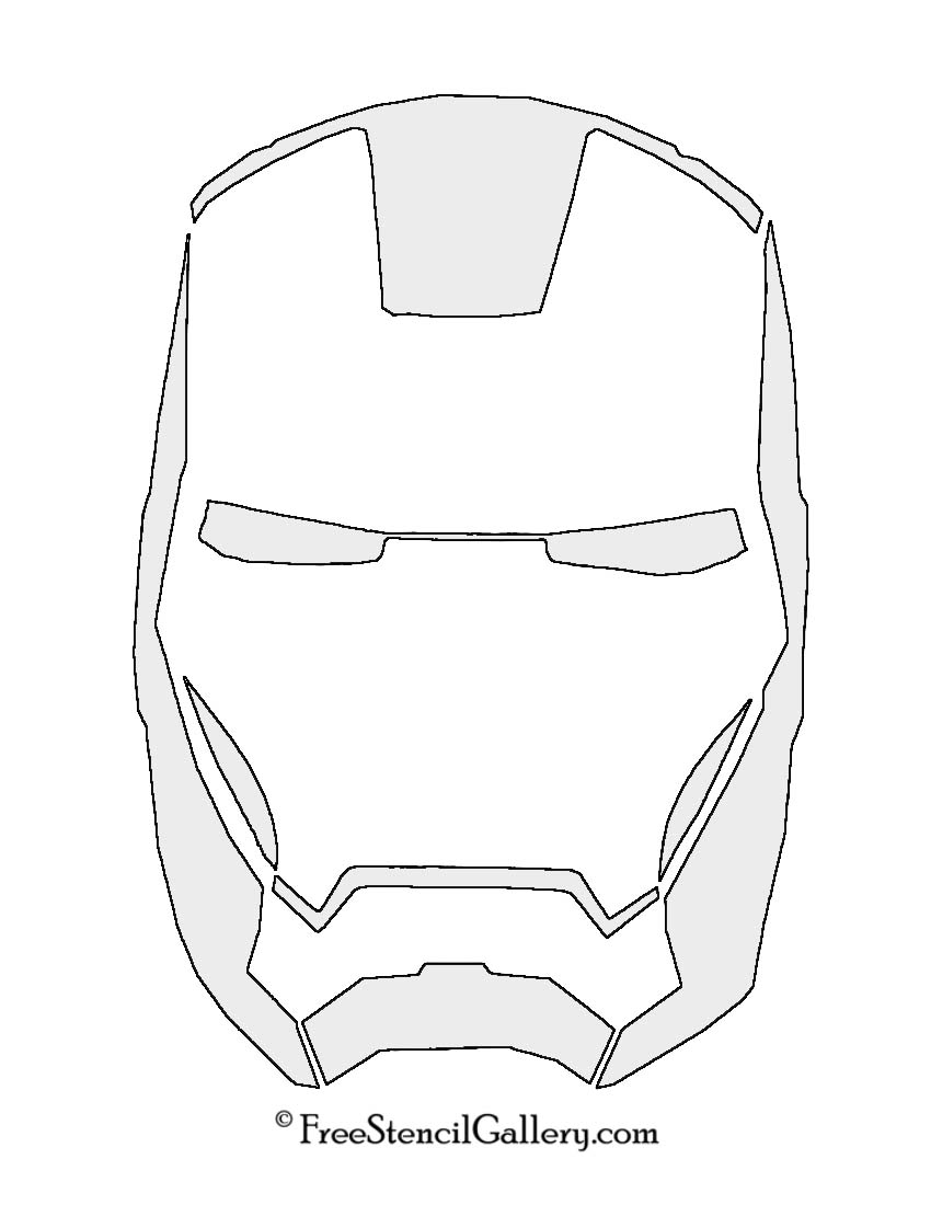 Iron Man Mask Stencil