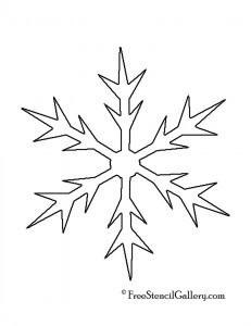 Snowflake Stencil 01 | Free Stencil Gallery