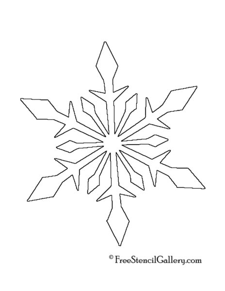 Snowflake Stencil 02 | Free Stencil Gallery