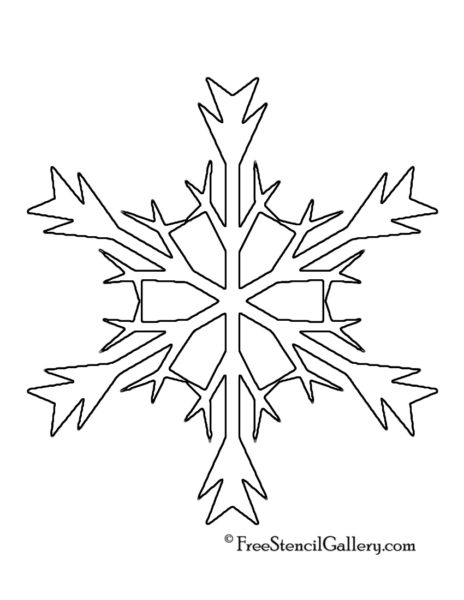 Snowflake Stencil 05 | Free Stencil Gallery