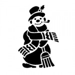 Snowman Stencil 01