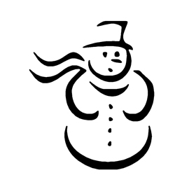 Snowman Stencil 04