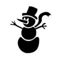 Snowman Stencil 05