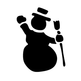 Snowman Stencil 06