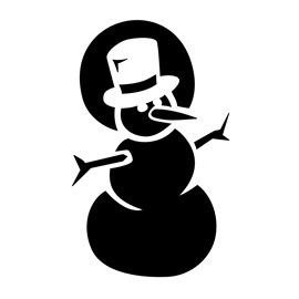 Snowman Stencil 07