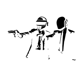 Daft Punk Stencil