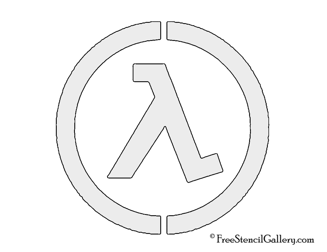 Half Life - Lambda Complex Logo Stencil