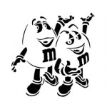 M&amp;M Stencil | Free Stencil Gallery