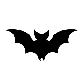Bat Silhouette Stencil 01