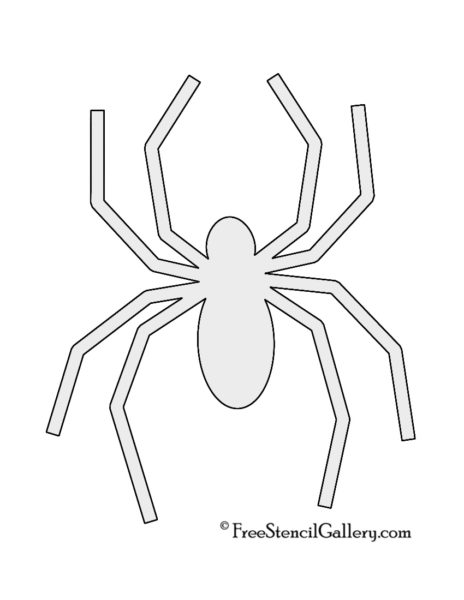 Spider Silhouette Stencil 01 | Free Stencil Gallery