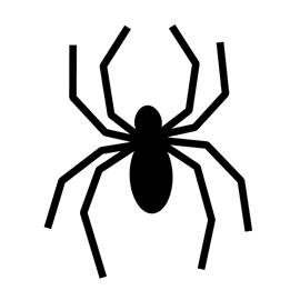 Spider Silhouette Stencil 01