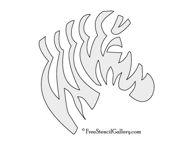 Zebra Profile Stencil | Free Stencil Gallery