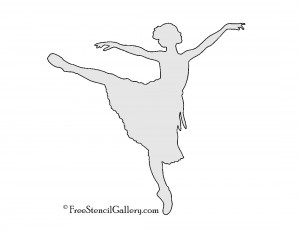 Ballerina Silhouette Stencil | Free Stencil Gallery