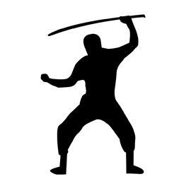 Ninja Silhouette Stencil