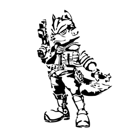 Star Fox - Fox McCloud Stencil