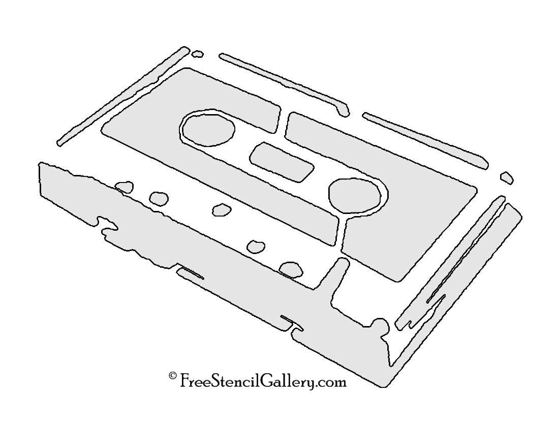 Cassette Tape Stencil