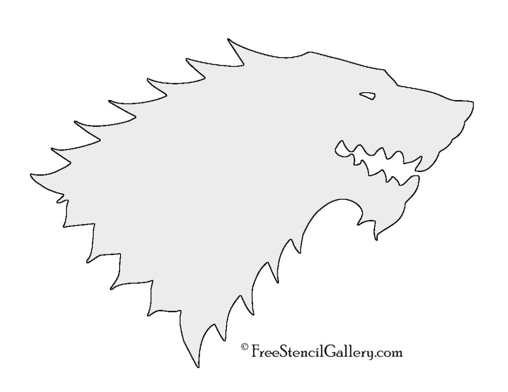 Game Of Thrones House Stark Sigil Stencil 1 Free Stencil Gallery