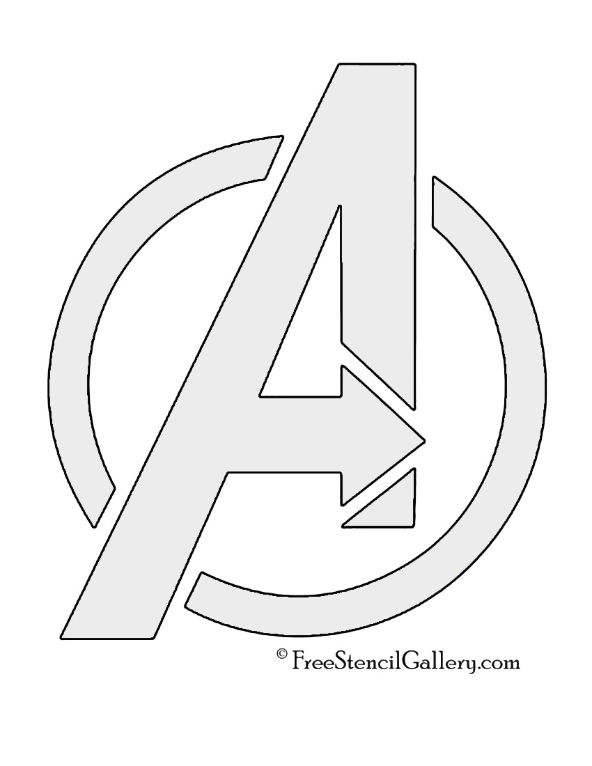 Avengers Logo Stencil