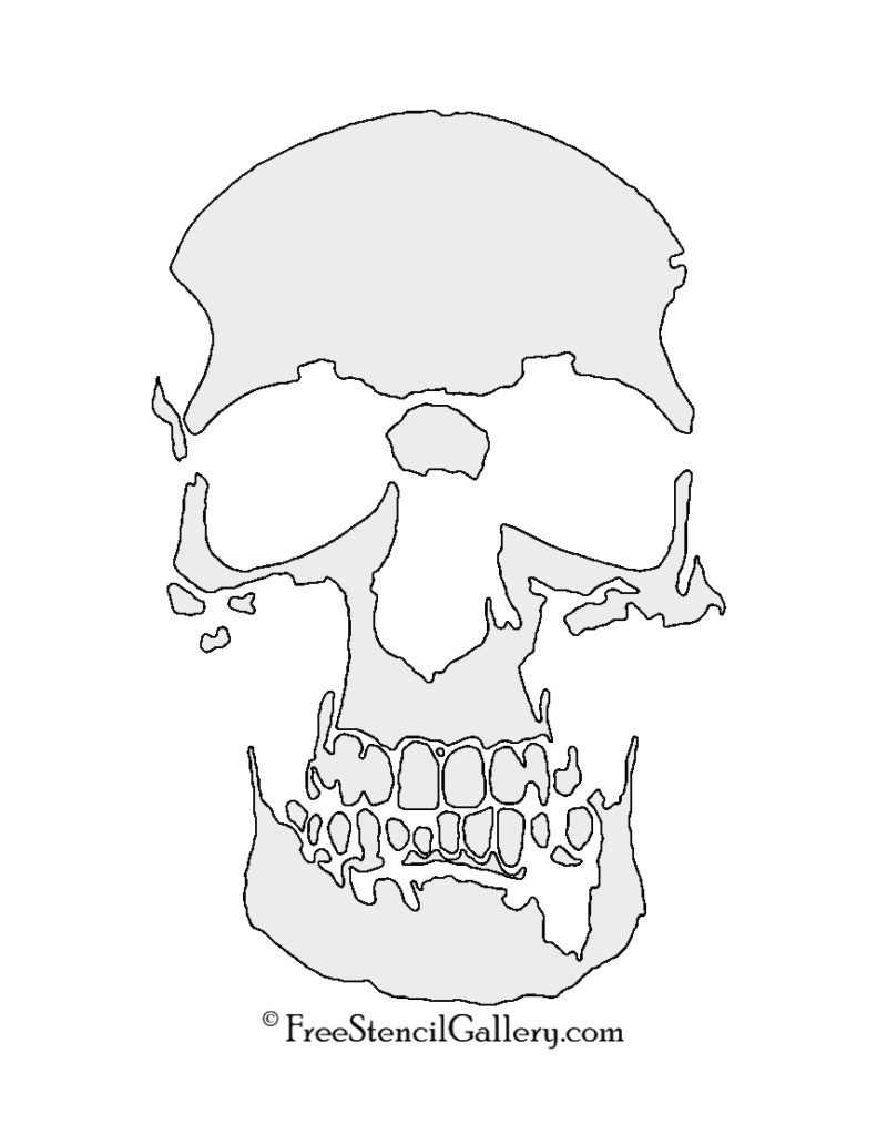 Human Skull Stencil Free Stencil Gallery