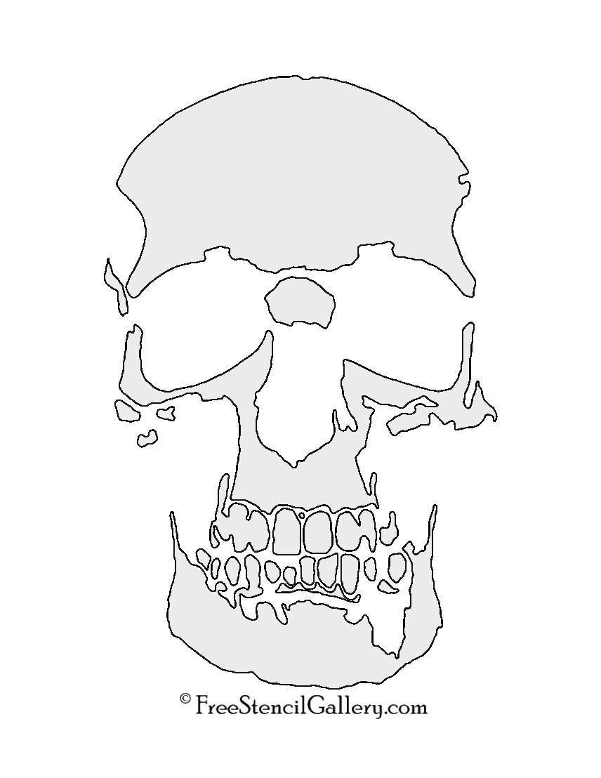 Human Skull Stencil