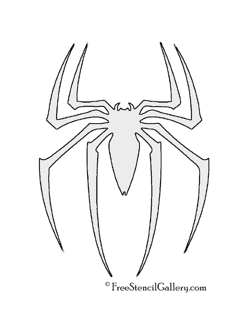 Spiderman Symbol Stencil