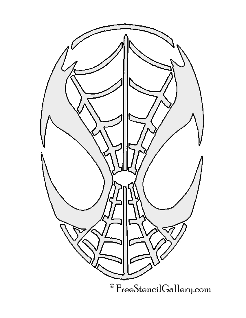 Spiderman Mask Stencil