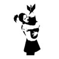 Banksy-Bomb Hugger Stencil