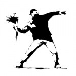 Banksy-Flower Thrower Stencil