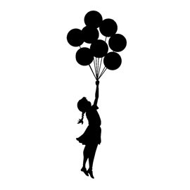 Banksy-Flying Balloon Girl Stencil
