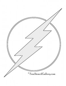 The Flash Symbol Stencil | Free Stencil Gallery