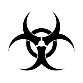 Biohazard Symbol Stencil