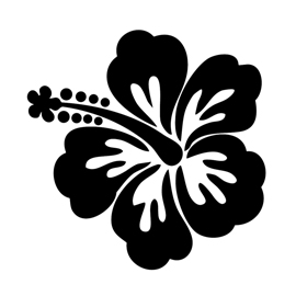 Hibiscus Flower Stencil