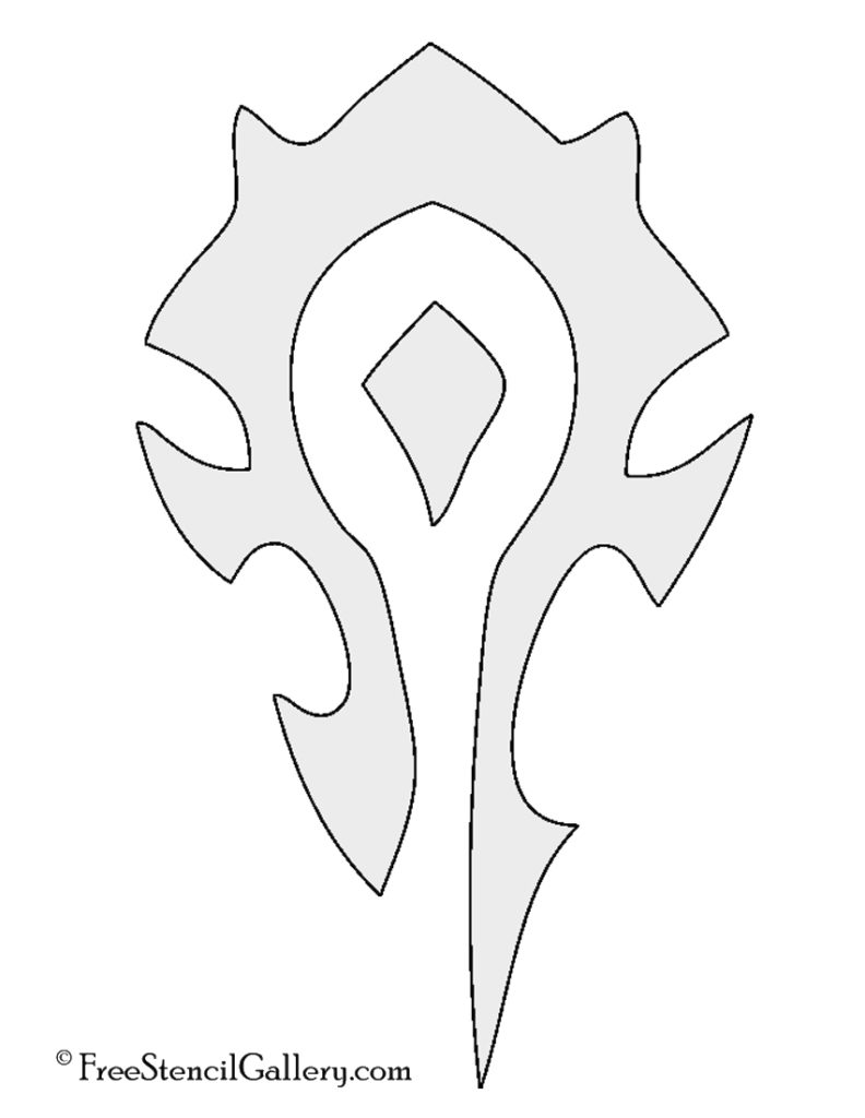 Warcraft Horde Symbol Stencil | Free Stencil Gallery