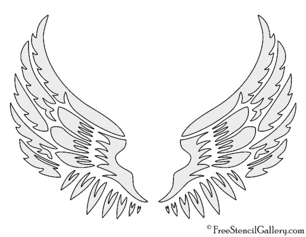 Angel Wings Stencil | Free Stencil Gallery