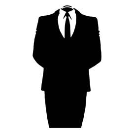 Anonymous Headless Suit Stencil