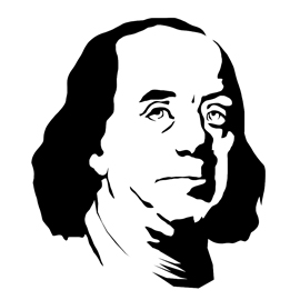 Ben Drankin Cookie Stencil Ben Franklin.