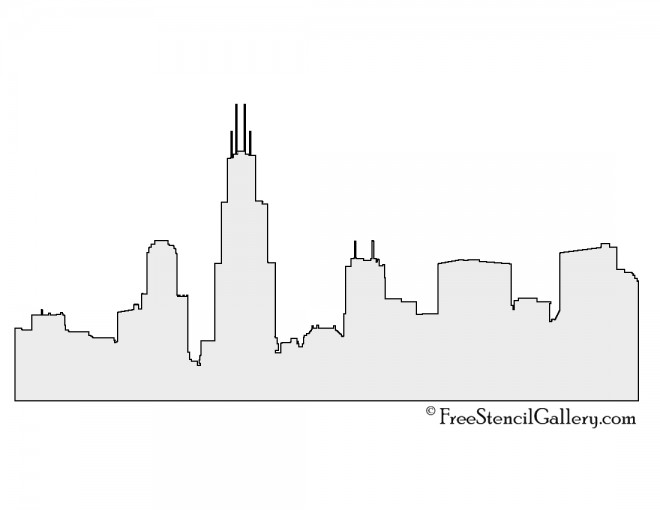 Chicago Skyline Stencil Free Stencil Gallery