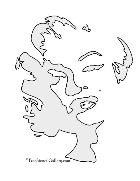 Marilyn Monroe 02 Stencil | Free Stencil Gallery