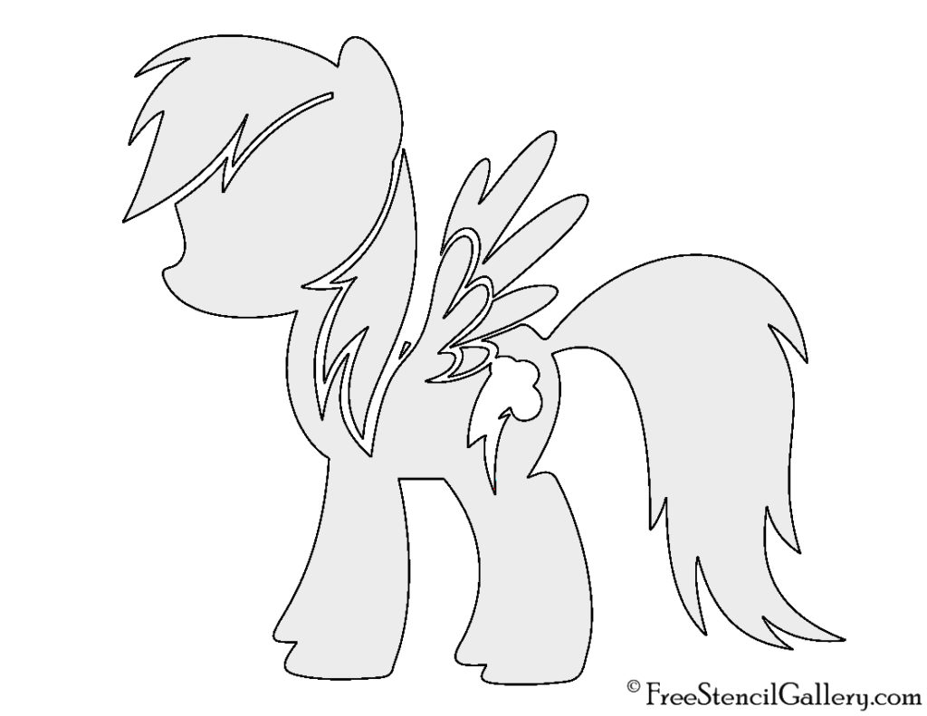 My Little Pony - Rainbow Dash Stencil | Free Stencil Gallery