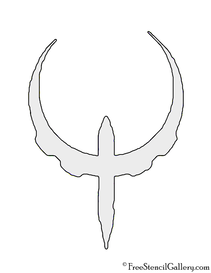 Quake Logo Stencil