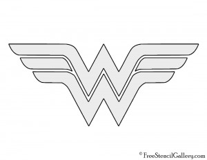 Wonder Woman Symbol Stencil | Free Stencil Gallery