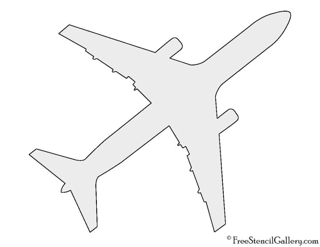 Airplane Silhouette Stencil Free Stencil Gallery