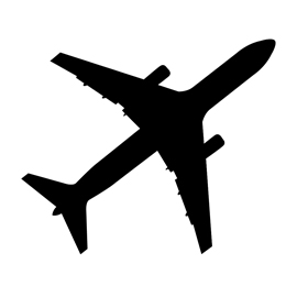 Airplane Silhouette Stencil