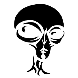 Alien Face Stencil