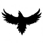 Crow Silhouette Stencil