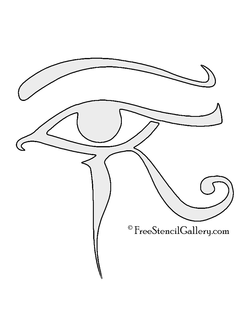 Egyptian Eye of Horus Stencil