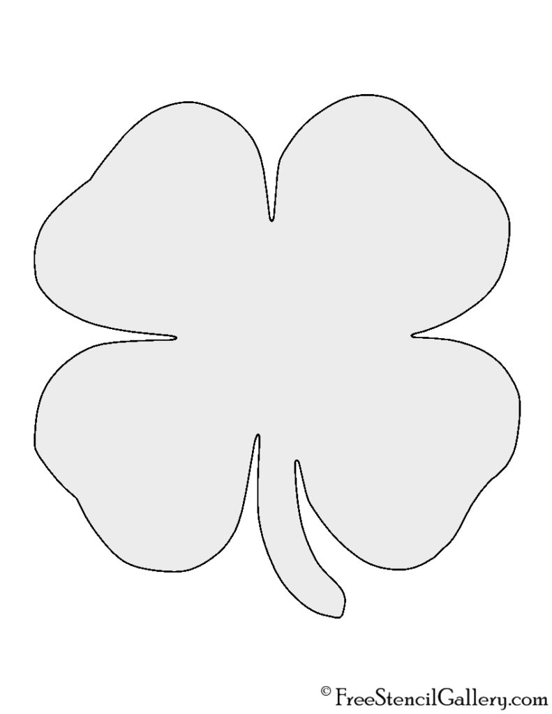 Four Leaf Clover Stencil Free Stencil Gallery