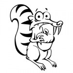 Ice Age - Scrat Stencil