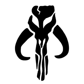 Mandalorian Mythosaur Skull Stencil
